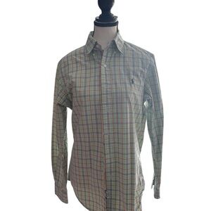 Ralph Lauren Green and Pink Plaid Shirt